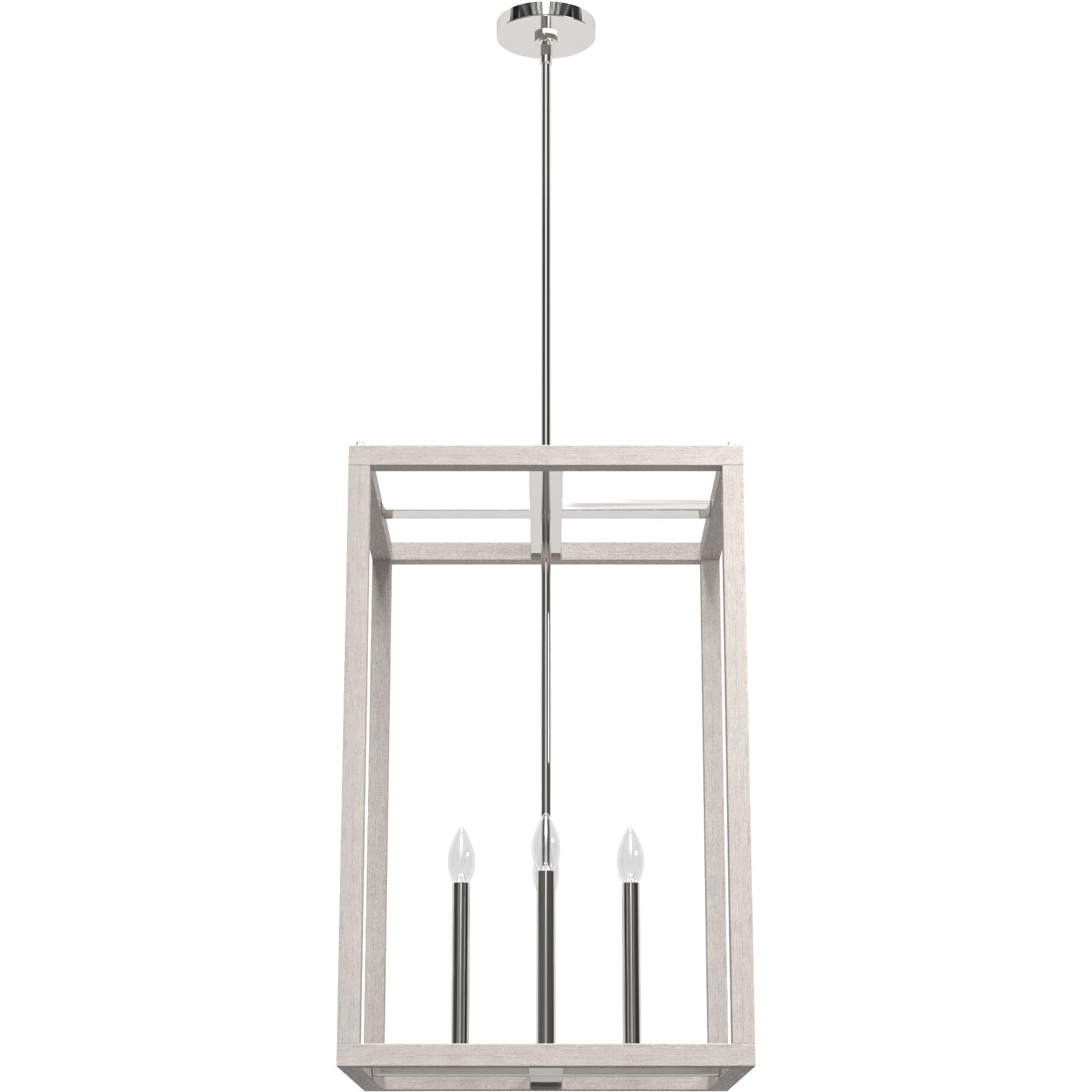 Squire Manor 4 Light 18.25 inch Chrome and Distressed White Pendant Ceiling Light