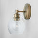 Mid Century 1 Light 6 inch Aged Brass Sconce Wall Light
