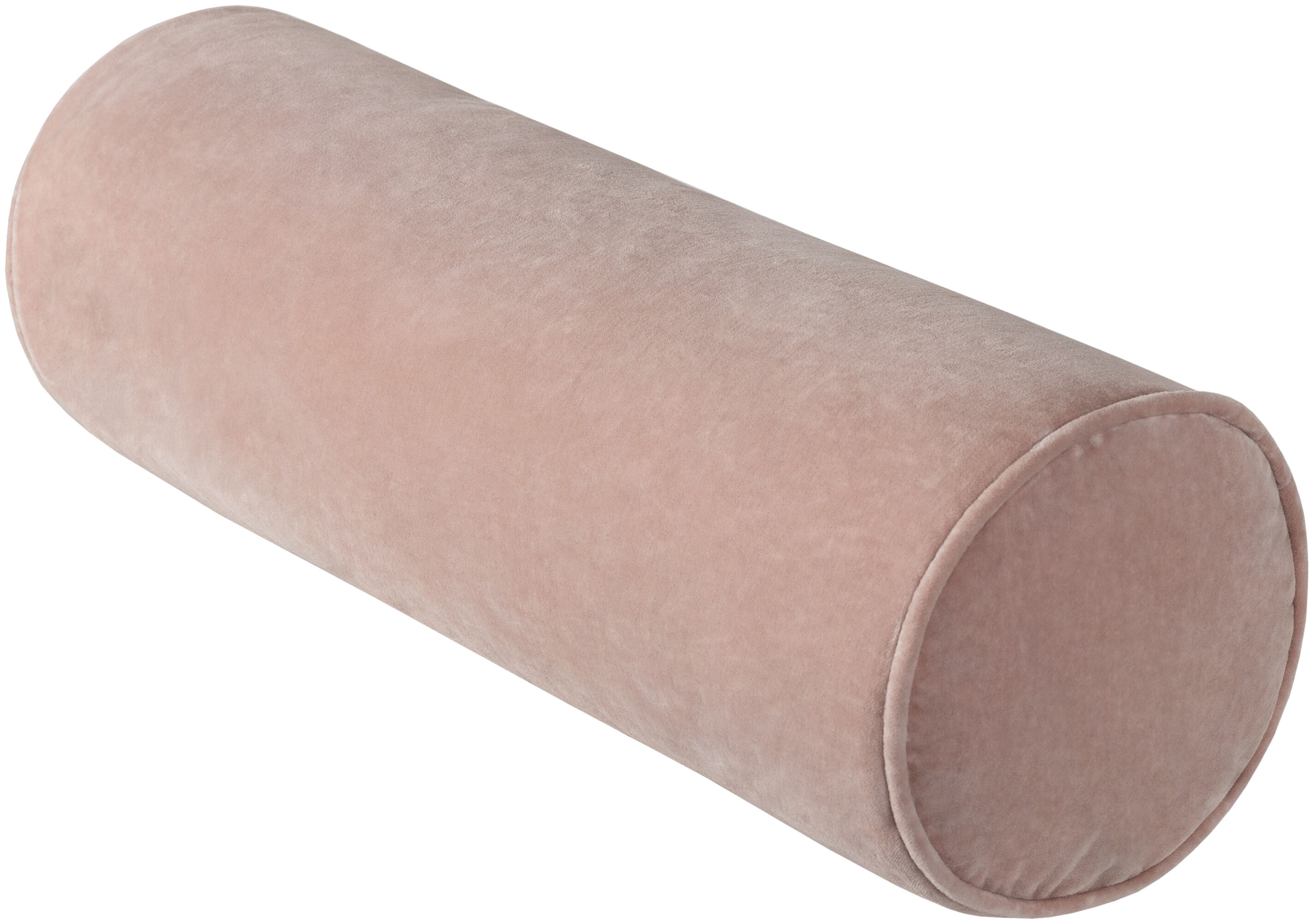 Cotton Velvet 21 inch Dusty Pink Pillow Kit, Bolster