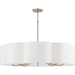 Sabine 8 Light 36 inch Matte Brass Chandelier Ceiling Light