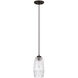 Casper 1 Light 5.25 inch Black Iron Pendant Ceiling Light