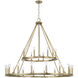 Pearson 24 Light 48 inch Aged Brass Chandelier Ceiling Light