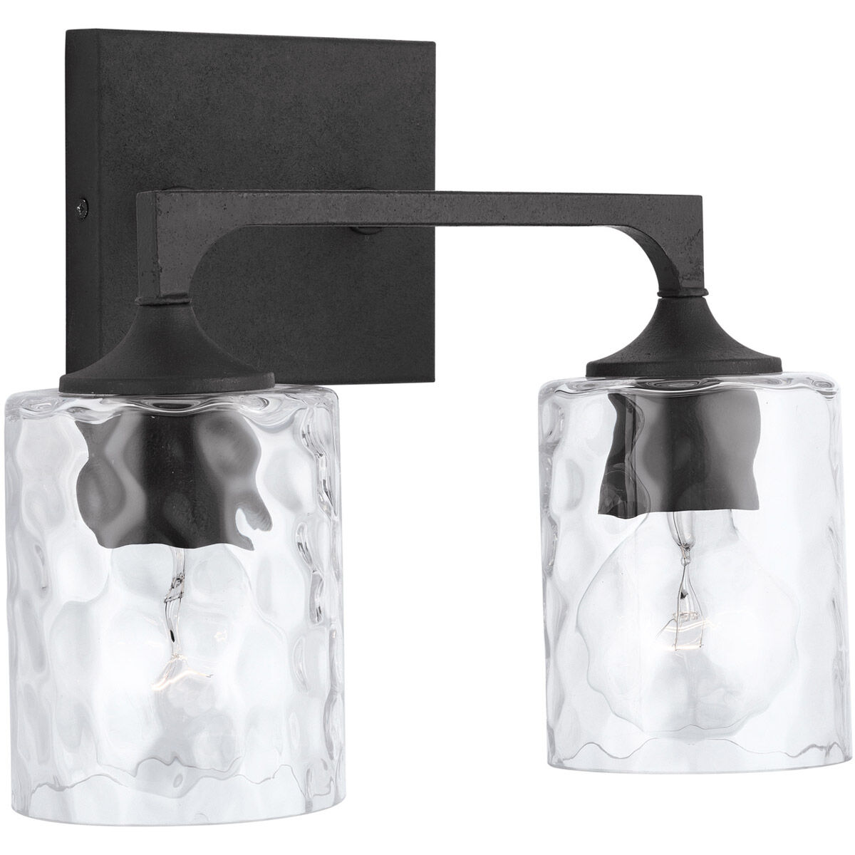 Clint 2 Light 14 inch Black Iron Vanity Light Wall Light