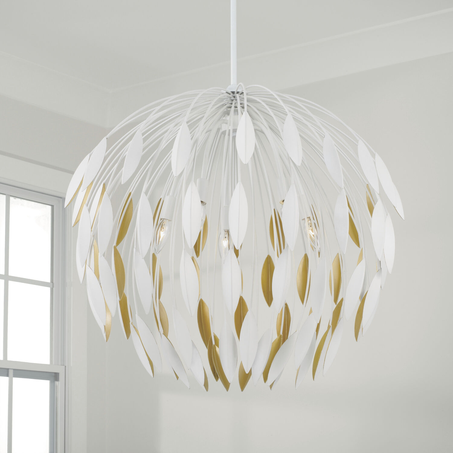 Margeaux 5 Light 28 inch Matte White Pendant Ceiling Light