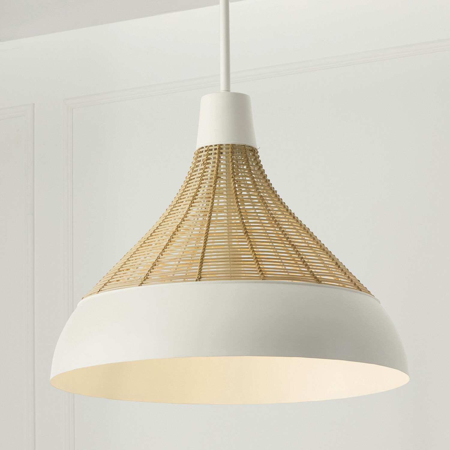 Kali 1 Light 22 inch Matte White Pendant Ceiling Light