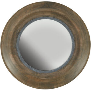 Mirror 32 X 32 inch Washed Wood and Iron Wall Mirror