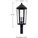 Ellsworth 3 Light 28 inch Black Outdoor Post Lantern