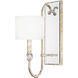 Capital Lighting Charleston 1 Light 6 inch Silver and Gold Leaf Sconce Wall Light 613311SG-654 - Open Box