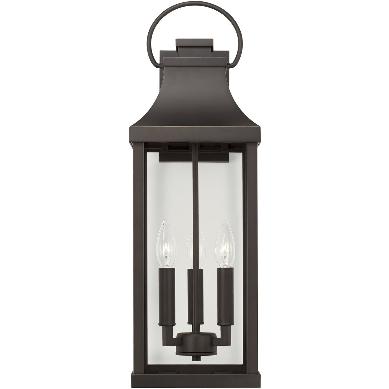 Bradford 3 Light 24 inch Oiled Bronze Outdoor Wall Lantern