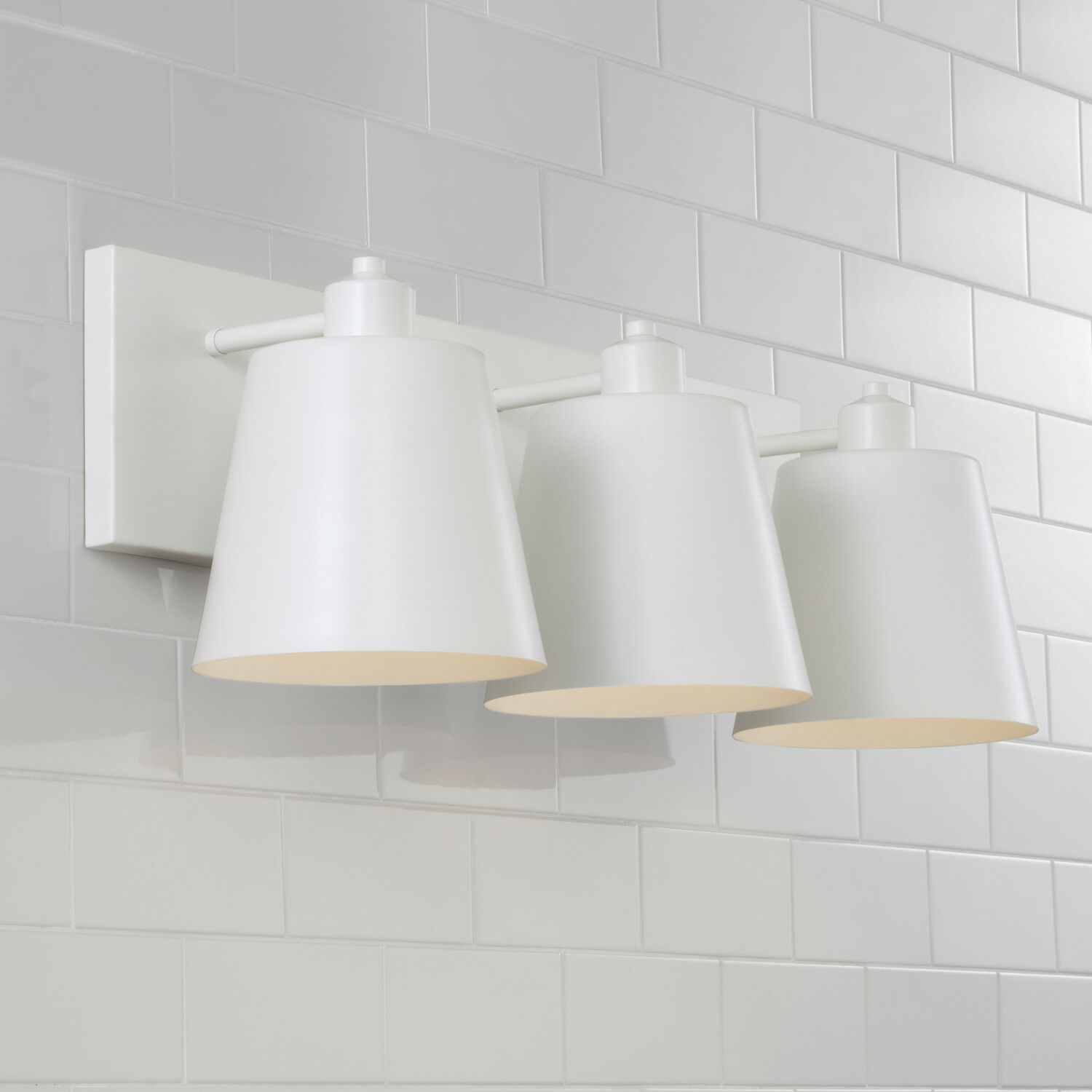 Alden 3 Light 24 inch Matte White Vanity Light Wall Light