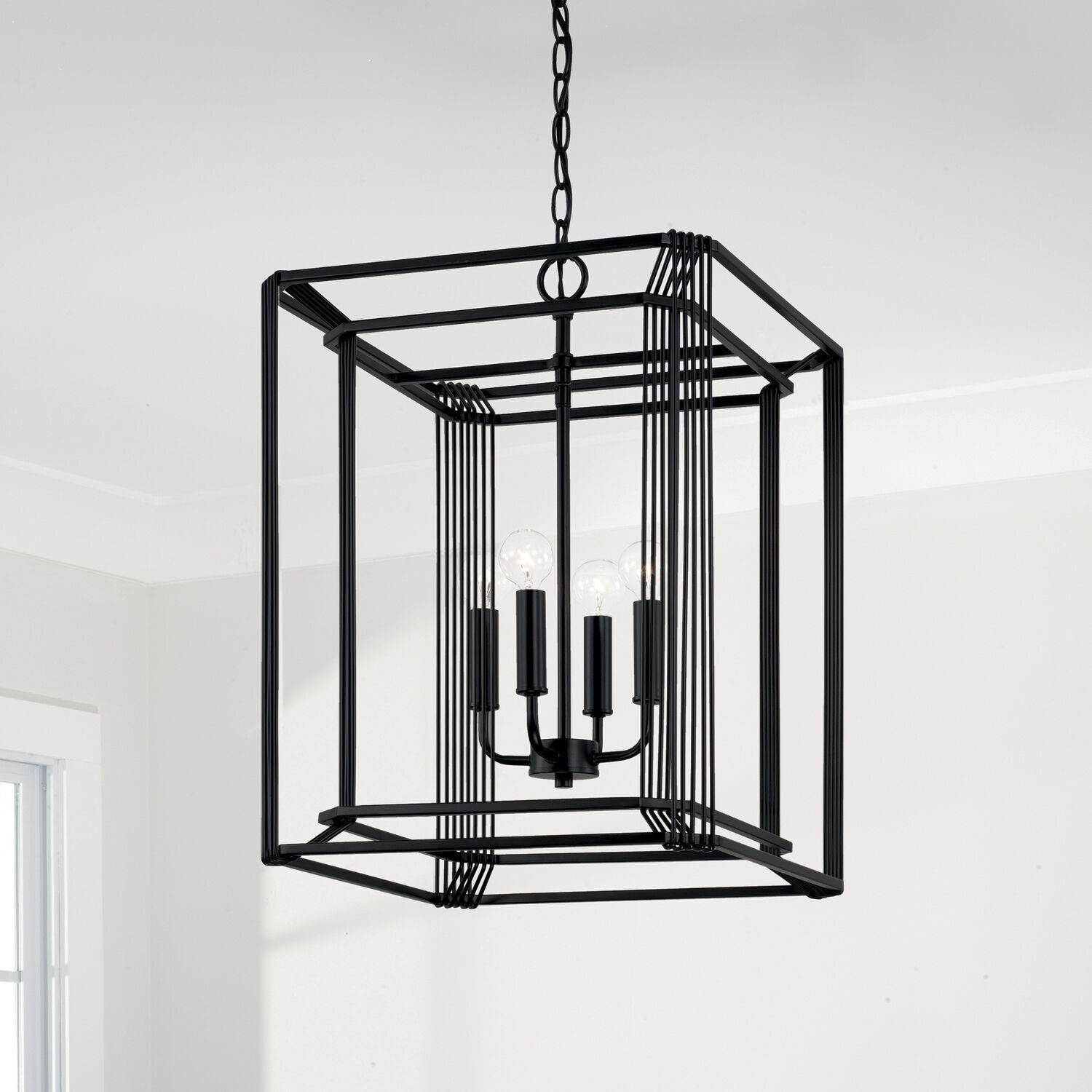 Black foyer light outlet fixture