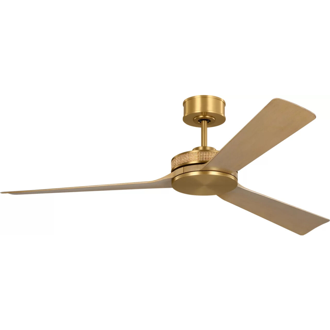 Elara 56 inch Burnished Brass with Natural Honey Blades Ceiling Fan