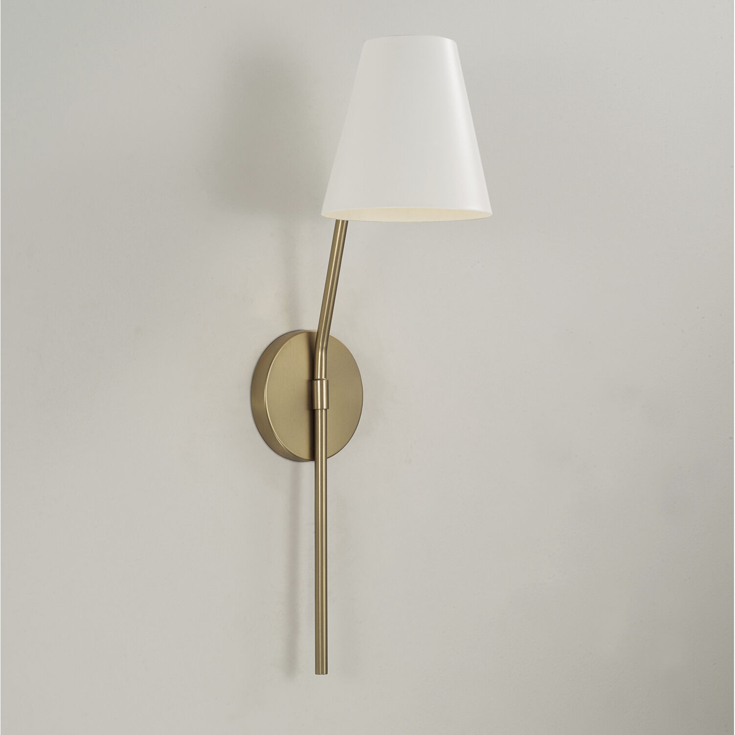 Cami 1 Light 6.25 inch Aged Brass and White Sconce Wall Light