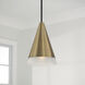 Avant 1 Light 9.75 inch Aged Brass and Black Pendant Ceiling Light