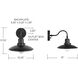 Dewitt 1 Light 10.25 inch Matte Black Sconce Wall Light