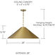 Avery 1 Light 28 inch Aged Brass Pendant Ceiling Light