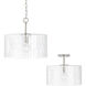 Emerson 1 Light 15 inch Polished Nickel Semi-Flush Mount Ceiling Light, Convertible Dual Mount