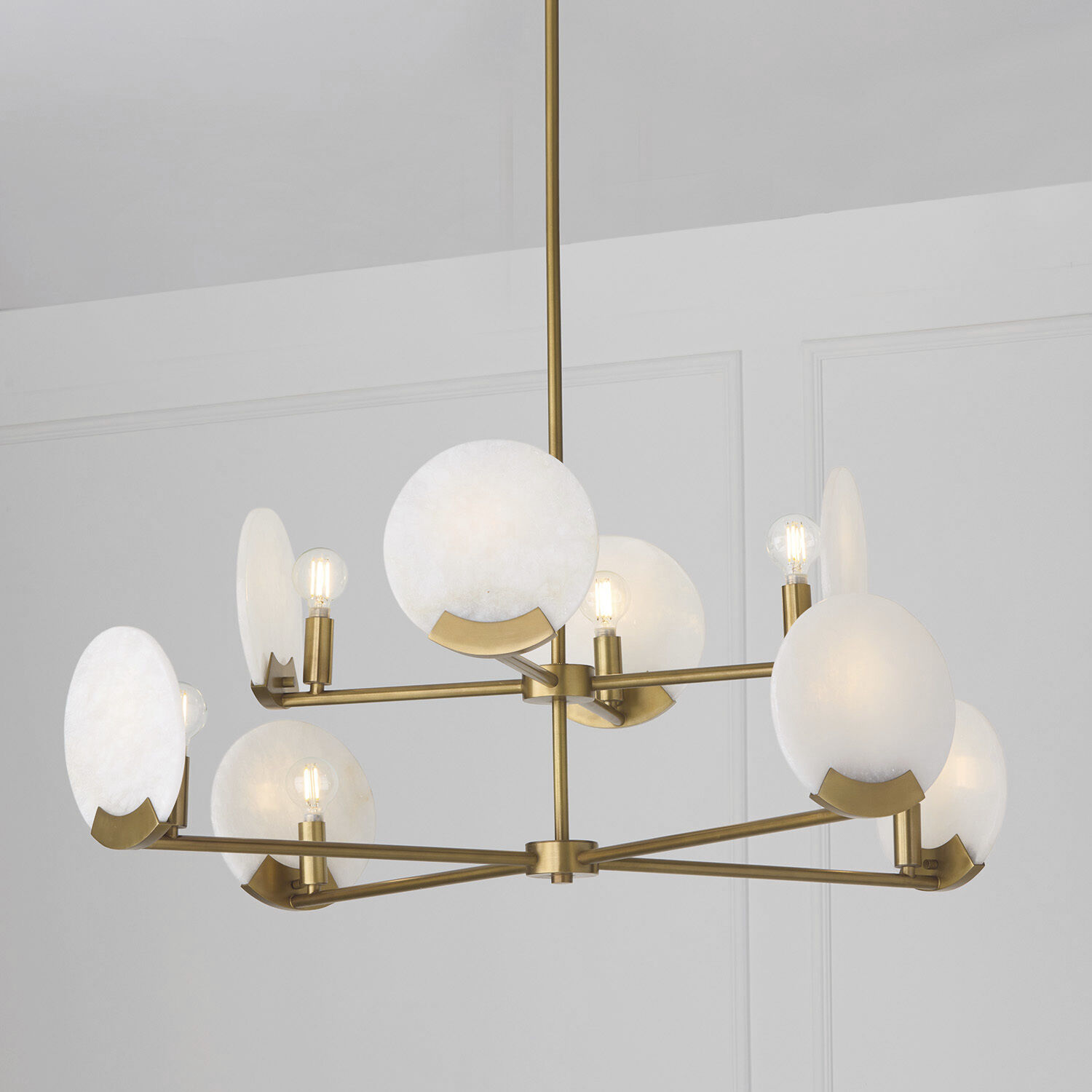 Oriya 8 Light 35 inch Aged Brass Chandelier Ceiling Light