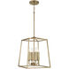 Thea 4 Light 12 inch Aged Brass Foyer Ceiling Light