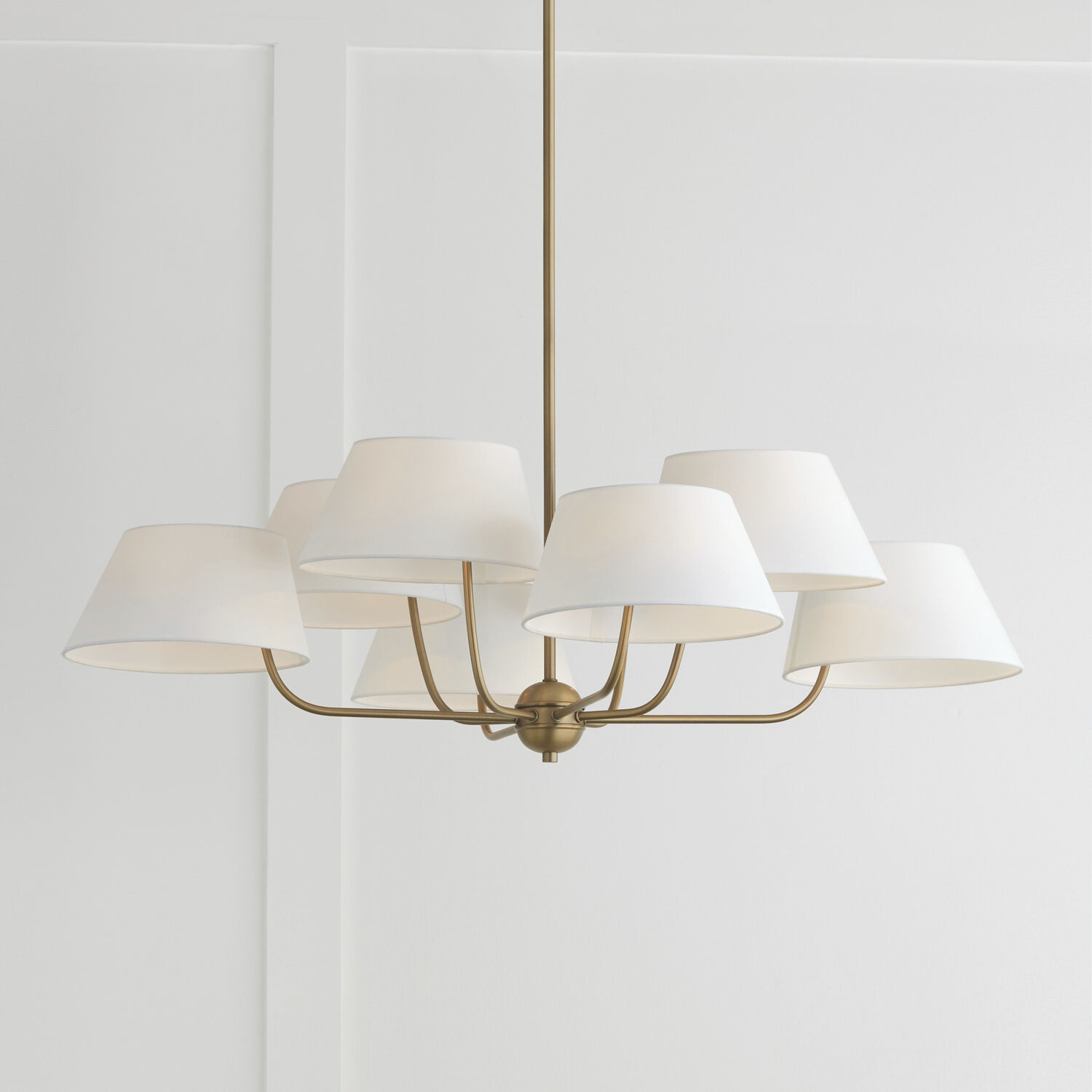 Welsley 8 Light 40 inch Aged Brass Chandelier Ceiling Light