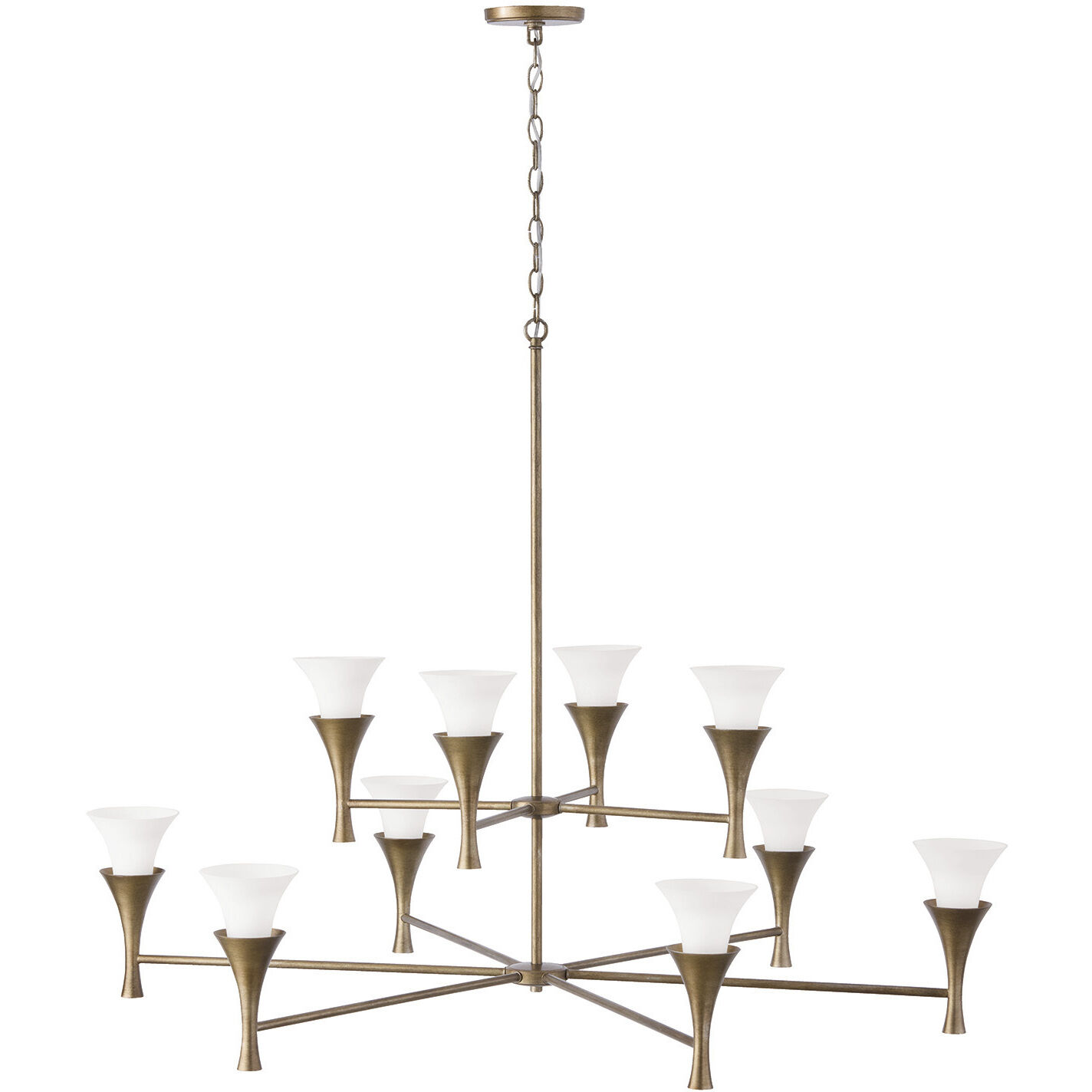 Nola 10 Light 48 inch Mystic Luster Chandelier Ceiling Light
