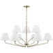 Chadwick 9 Light 45 inch Aged Brass Chandelier Ceiling Light