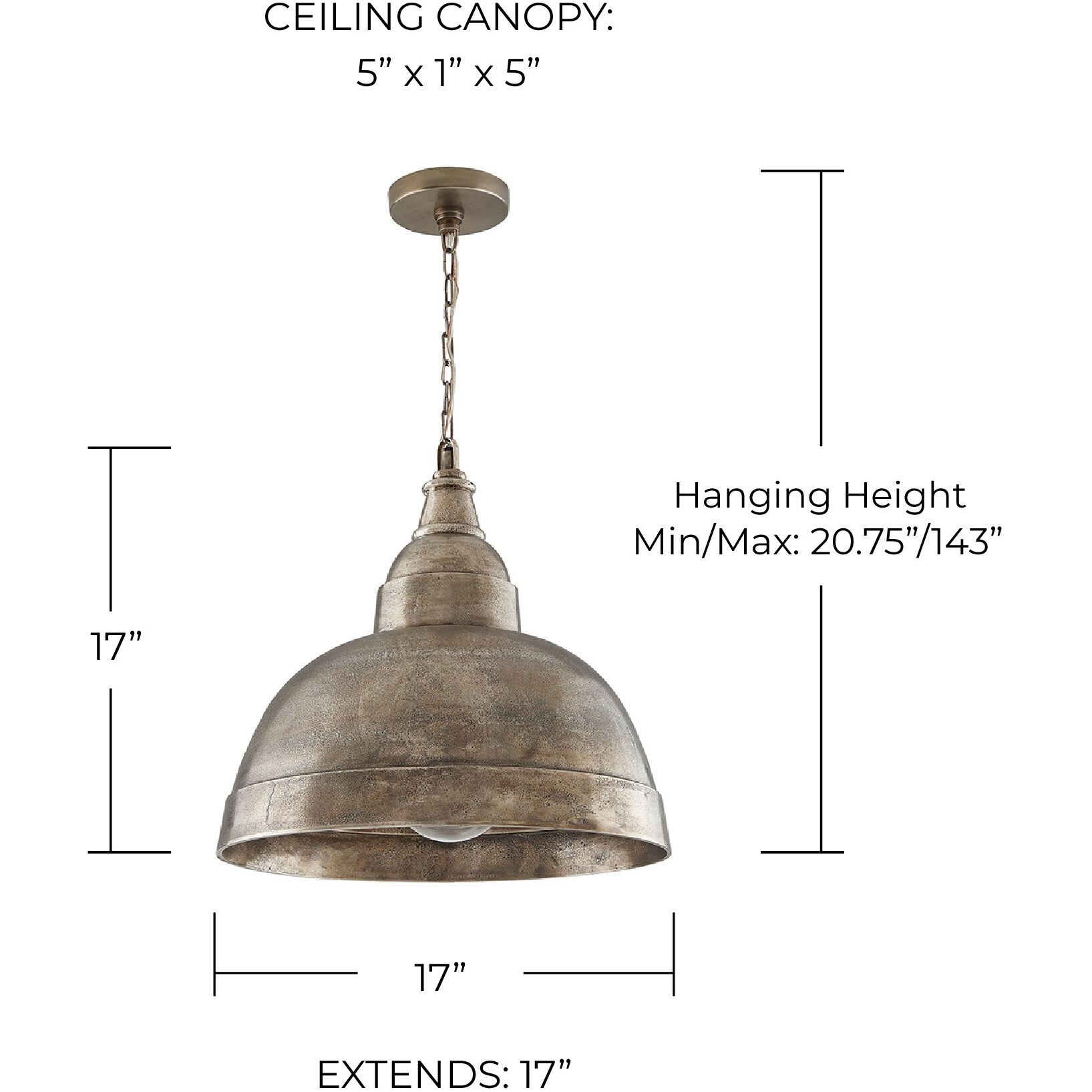 Sedona 1 Light 17 inch Oxidized Nickel Pendant Ceiling Light