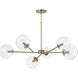 Atlas 6 Light 38 inch Aged Brass Chandelier Ceiling Light