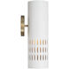Dash 1 Light 5 inch Aged Brass and White Sconce Wall Light