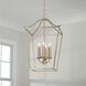 Grady 4 Light 15.75 inch Matte Brass Foyer Ceiling Light