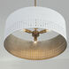 Dash 3 Light 20.25 inch Aged Brass and White Pendant Ceiling Light
