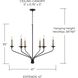 Wilder 6 Light 41 inch Matte Black Chandelier Ceiling Light