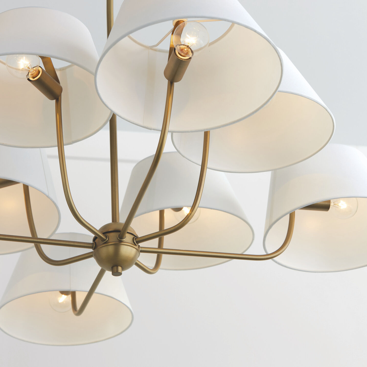 Welsley 8 Light 40 inch Aged Brass Chandelier Ceiling Light