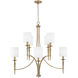Abbie 8 Light 37 inch Aged Brass Chandelier Ceiling Light