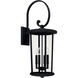 Howell 4 Light 32 inch Black Outdoor Wall Lantern