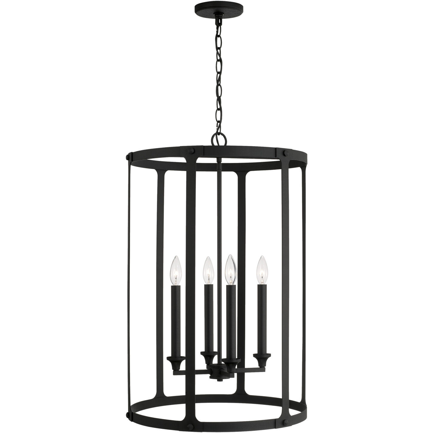 Brennen 4 Light 19 inch Black Iron Foyer Ceiling Light