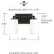 Ravenwood 2 Light 13.25 inch Black Iron Vanity Light Wall Light