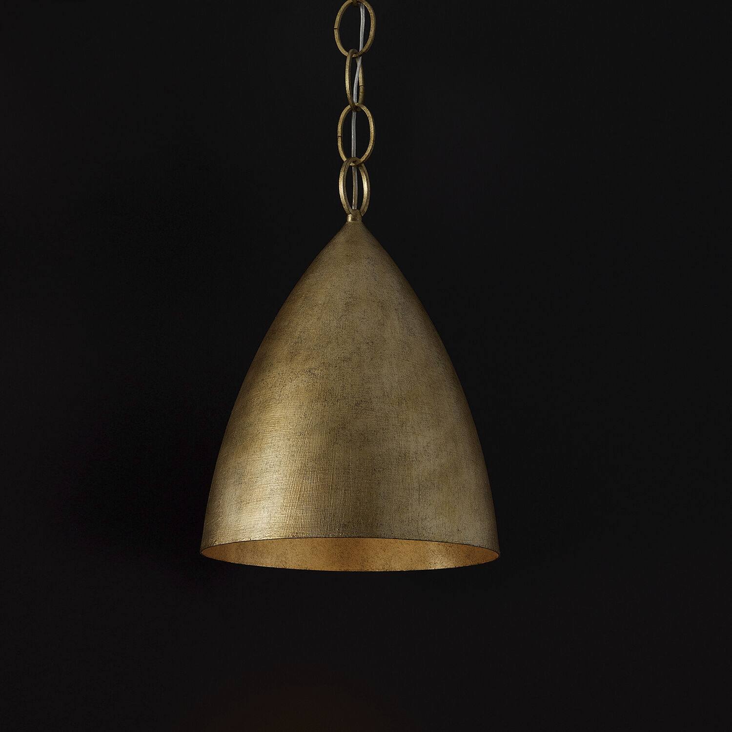Francesca LED 13 inch Feathered Gold Pendant Ceiling Light