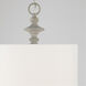 Penelope 1 Light 13 inch Painted Grey Pendant Ceiling Light