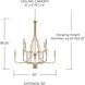 Dawson 10 Light 30 inch Aged Brass Chandelier Ceiling Light