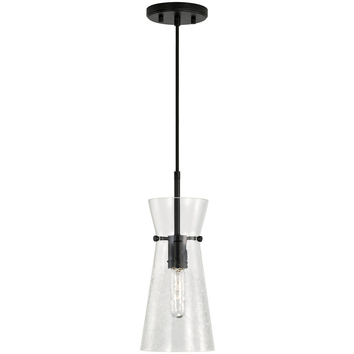 Mila 1 Light 6 inch Matte Black Pendant Ceiling Light