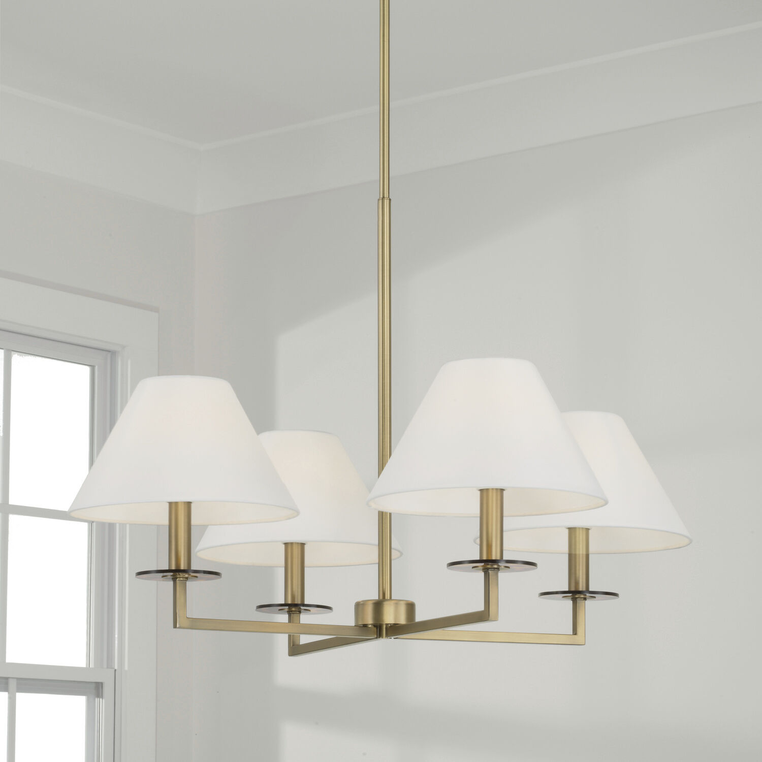 Gilda 4 Light 29.75 inch Aged Brass Chandelier Ceiling Light