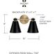 Bradley 2 Light 15 inch Aged Brass and Black Vanity Light Wall Light
