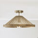 Maya 1 Light 19 inch Matte Brass Semi-Flush Ceiling Light, Convertible Dual Mount