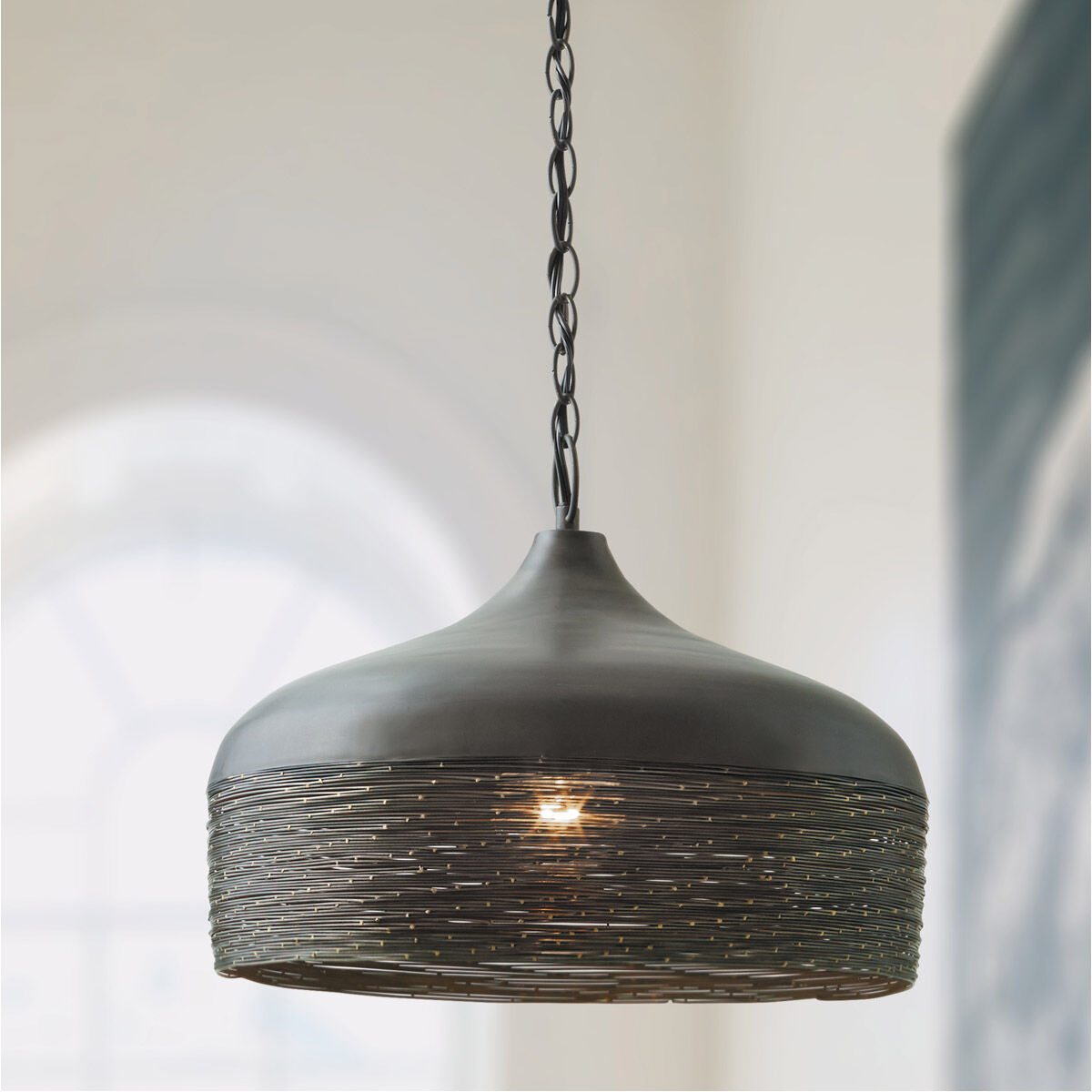 Sana 1 Light 17 inch Grey Iron Pendant Ceiling Light