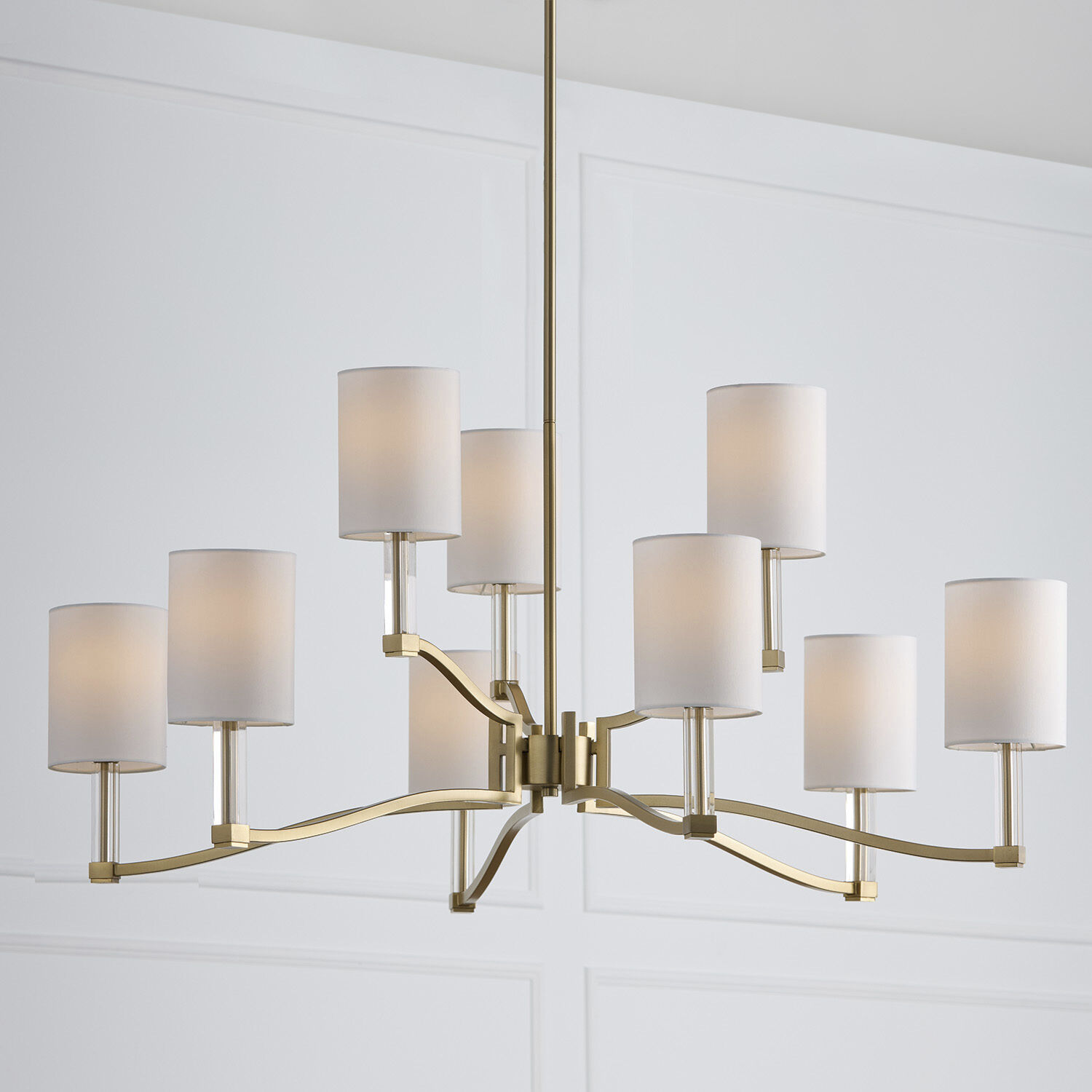 Ingrid 9 Light 40 inch Matte Brass Chandelier Ceiling Light