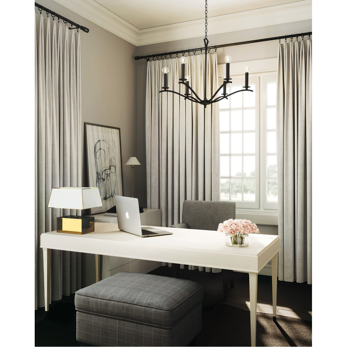 Jaymes 6 Light 30 inch Old Bronze Chandelier Ceiling Light