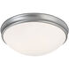 Hansen 3 Light 14 inch Matte Nickel Flush Mount Ceiling Light