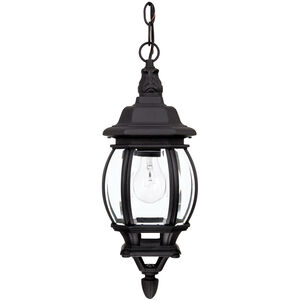 French Country 1 Light 7 inch Black Outdoor Hanging Lantern