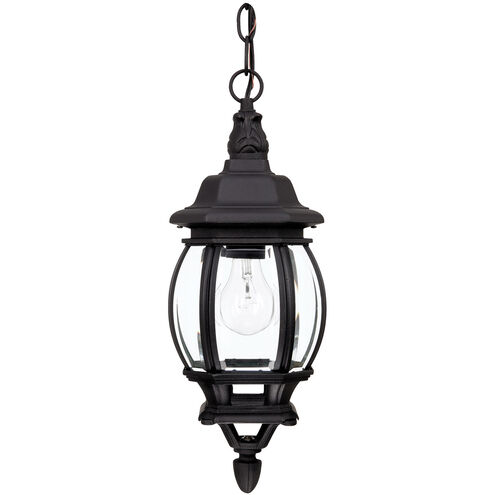 French Country 1 Light 7 inch Black Outdoor Hanging Lantern